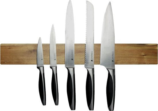 Magnetic Knife Holder Coninx Magneta Acacia Wood - Knife Magnet - Magnetic Knife Strict - Magnetic Strip Kitchen