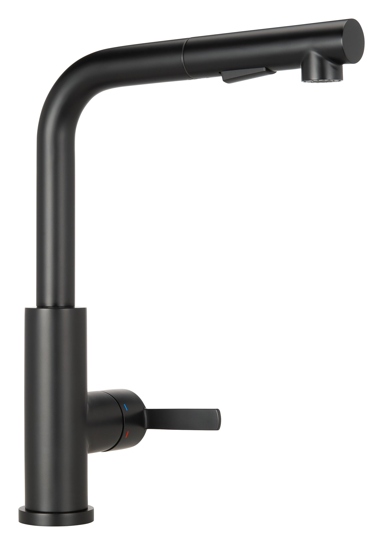 Stainless steel kitchen tap Mizzo Mauro Black with spray - brush function