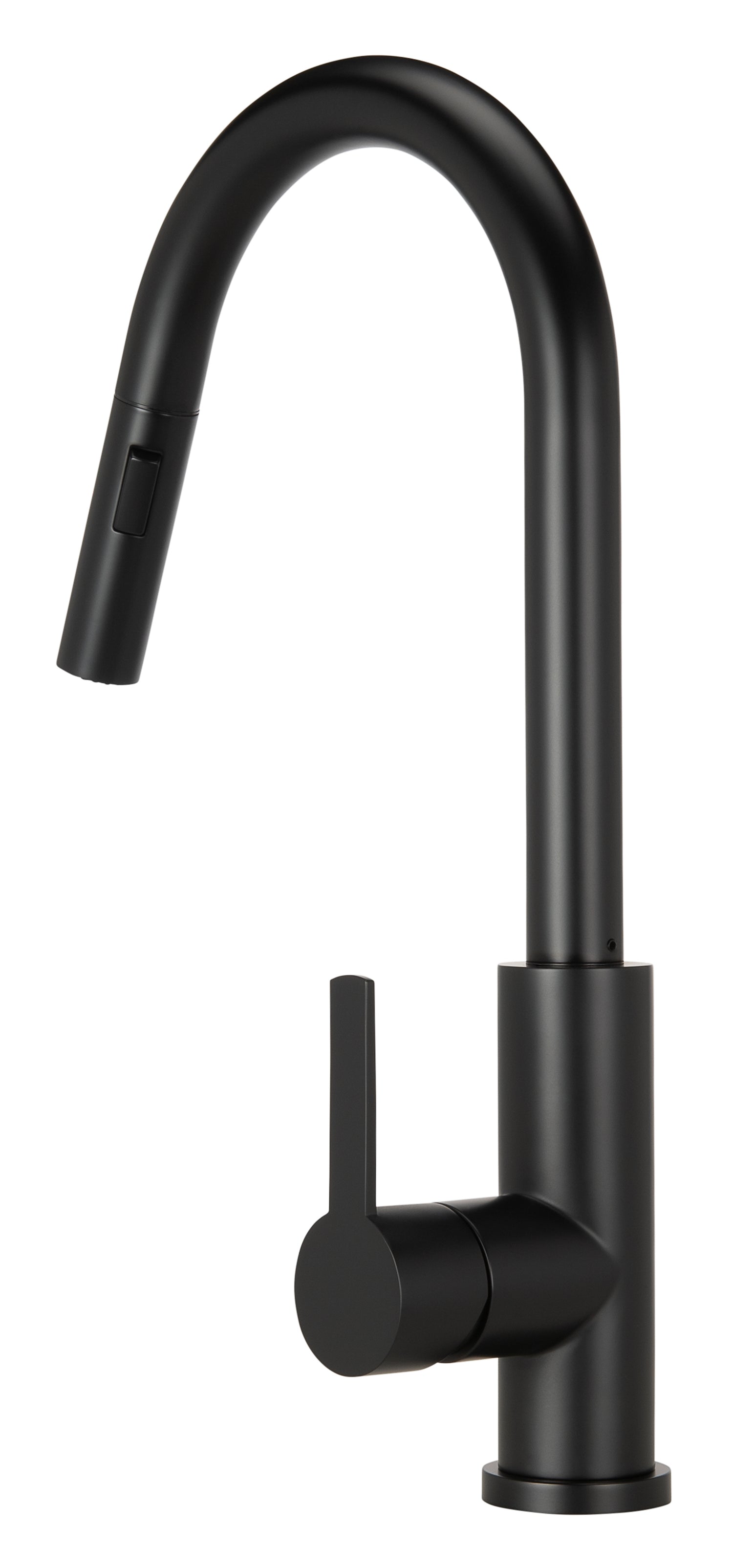 Black kitchen tap Mizzo Trigo with spray - brush function