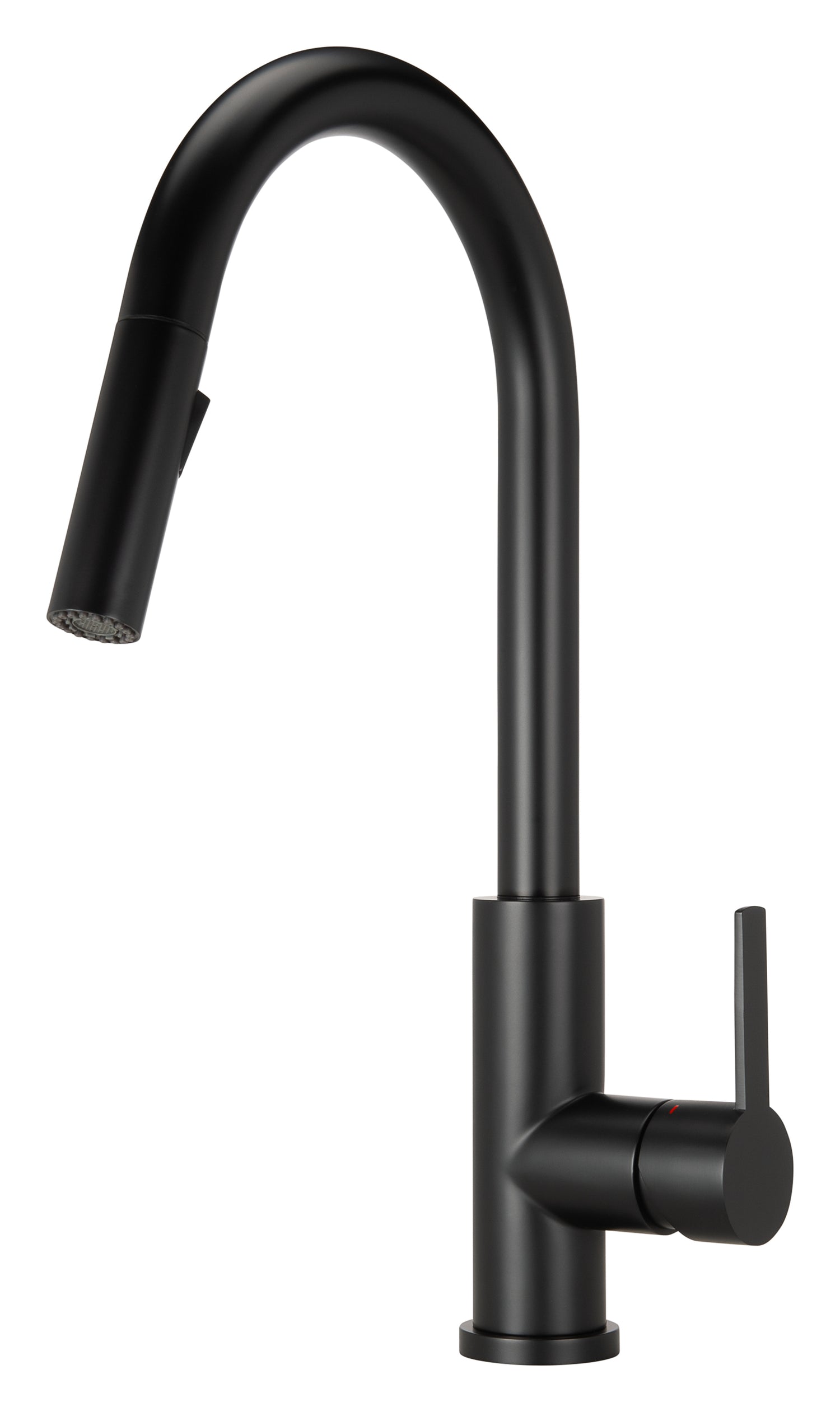 Black kitchen tap Mizzo Trigo with spray - brush function