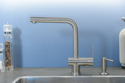 Mizzo Arlori kitchen tap brushed steel