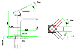 Mizzo Flucto bathroom mixer tap - White/Chrome