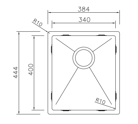 Mizzo linea kitchen sink 1.2 3440 Flushmount / Undermount