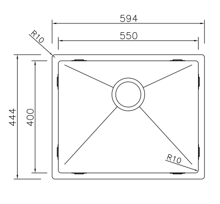Mizzo linea kitchen sink 1.2 5540 Flushmount/Undermount