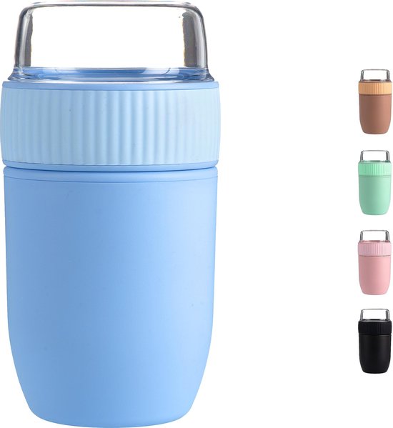 Yoghurtbeker to Go - Mueslibeker to Go 640ml (450ml + 190ml) - Lunch cup - Muesli Cup Coninx Yogo Blue