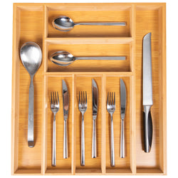 Bambox B4147 wooden cutlery bin 41 cm storage bin - Bamboo cutlery