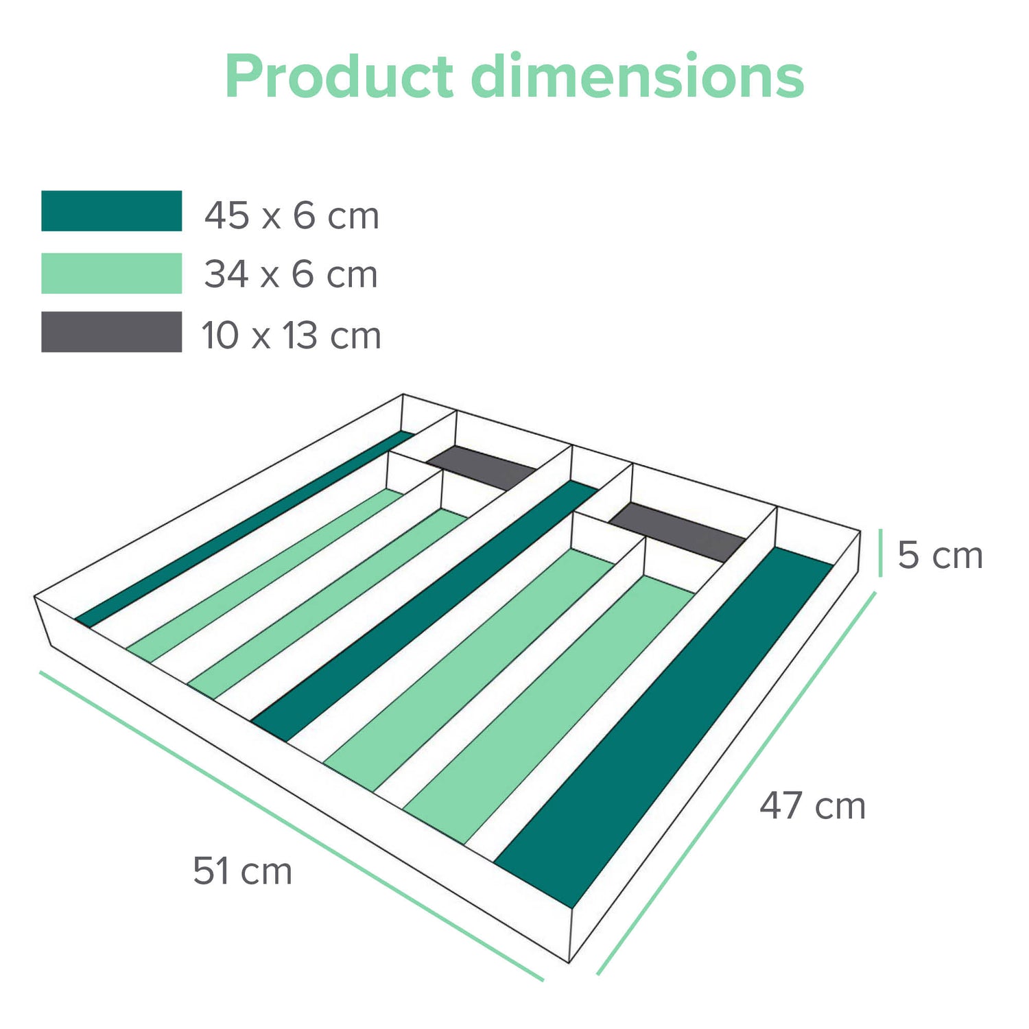 Bambox B5147 Wooden specification bin 51x47 cm - Storage bin - Bamboo cutlery