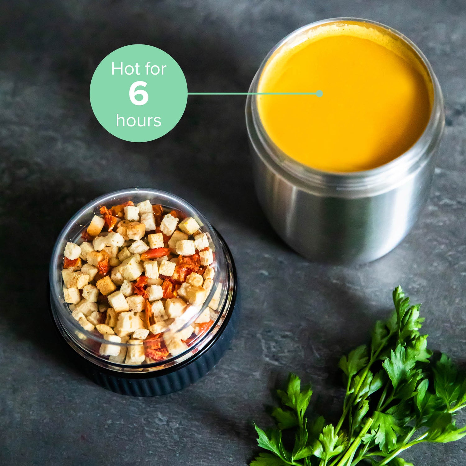 Coninx Thermos food container - Warming container food for at home and on the go - Thermos food box leak-proof - Thermos mug 840ml RVS