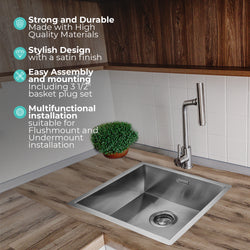 Mizzo quadro kitchen sink 1.2 4040 Flushmount / Undermount