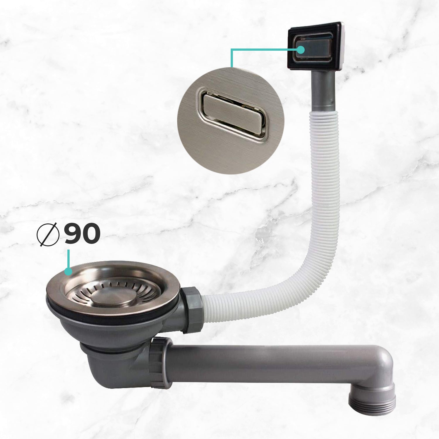 Mizzo quadro kitchen sink 1.2 4040 Flushmount / Undermount