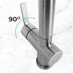 Mizzo Avori kitchen tap brushed steel