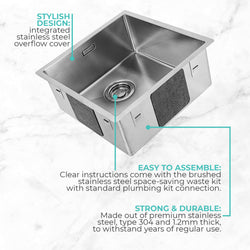 Kitchen sink Mizzo Linea 40 - 40 Flushmount - Topmount - Undermount