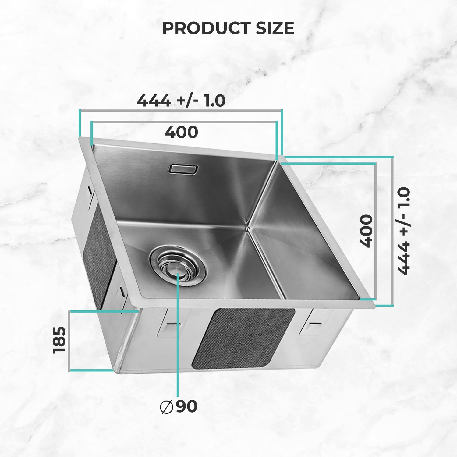 Kitchen sink Mizzo Linea 40 - 40 Flushmount - Topmount - Undermount