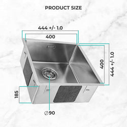 Kitchen sink Mizzo Linea 40 - 40 Flushmount - Topmount - Undermount