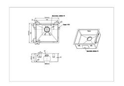 Mizzo Linea kitchen sink 50 - 40 Gunmetal | Flushmount - Topmount - Undermount