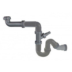 Mizzo single plumbing kit for kitchen sink. Space saving and multifunctional.