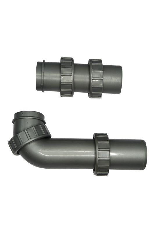 Mizzo single plumbing kit for kitchen sink. Space saving and multifunctional.