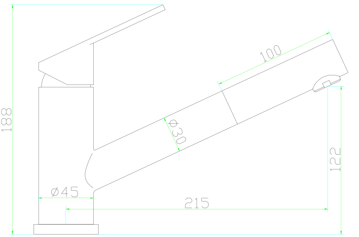Mizzo Petito kitchen tap brushed steel