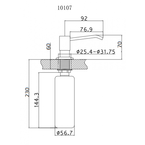 Soap dispenser Mizzo Mato - black